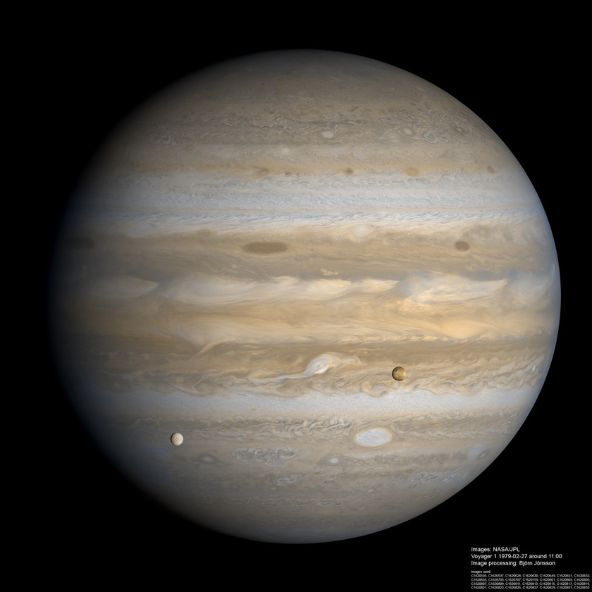 High-resolution Voyager 1 view of Jupiter with Io and ...