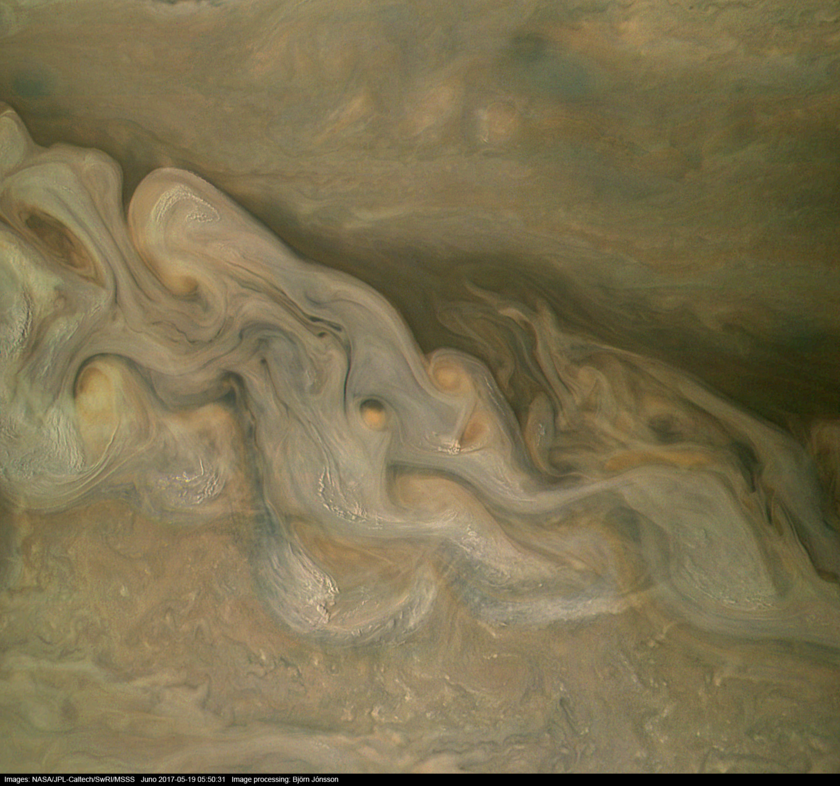 Jovian storms viewed by Juno (19 May 2017) | The Planetary Society