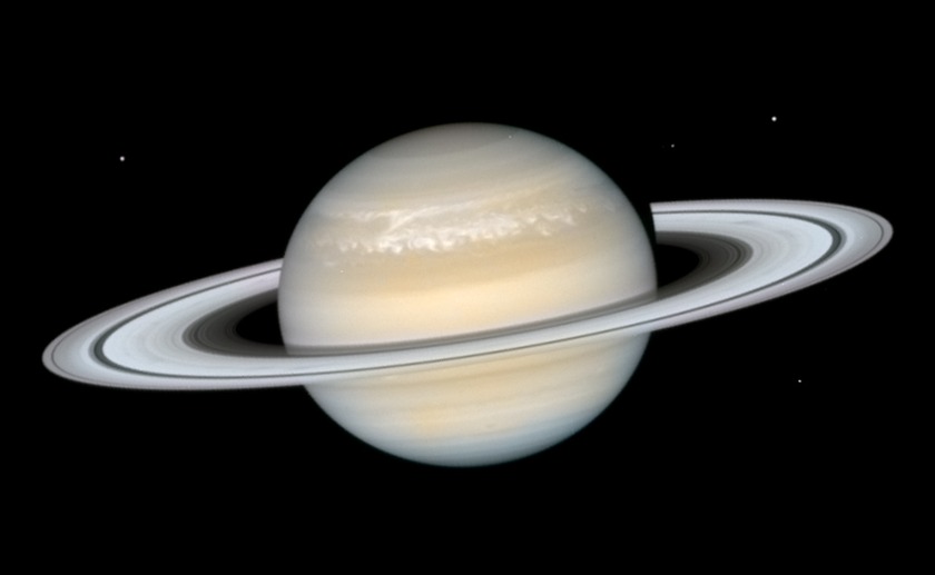 Saturn's storm from Hubble