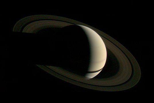 Voyager 1's departure shot of Saturn