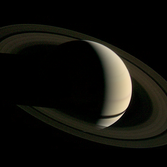 Voyager 1's departure shot of Saturn