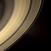 Saturn's rings in color