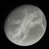 Global color view of Saturn's moon Dione from Cassini