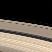 Mimas above the Rings