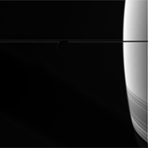 Approaching Enceladus near midnight
