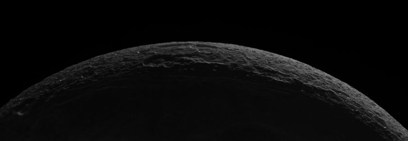 High-Resolution Mosaic of Crescent Dione, 11 October 2005 | The ...