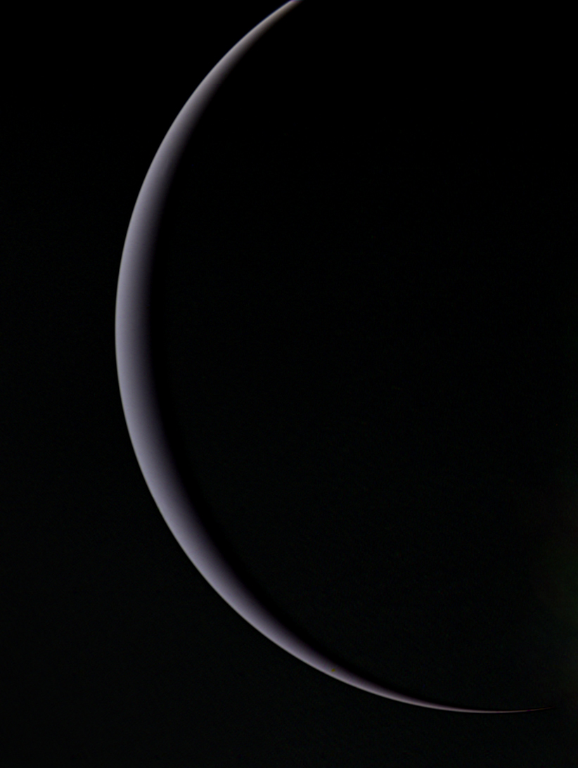 Uranus' crescent, January 25, 1986