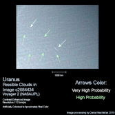 High-resolution view of cloud features on Uranus from Voyager 2