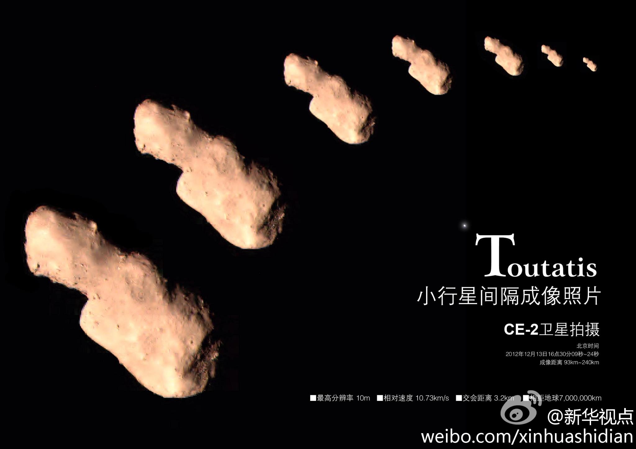 Chang E 2 Imaging Of Toutatis Succeeded Beyond My Expectations Images, Photos, Reviews