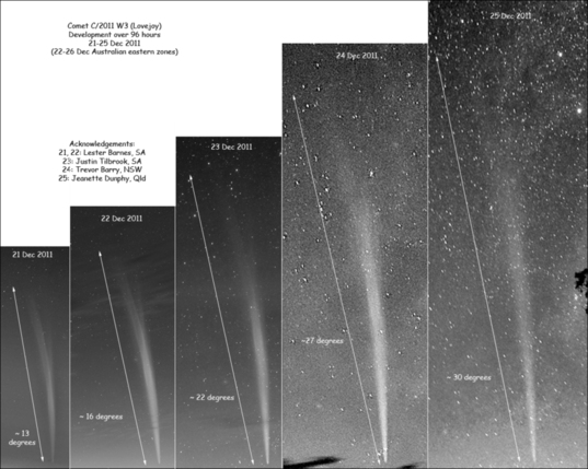 Comet Lovejoy grows and fades