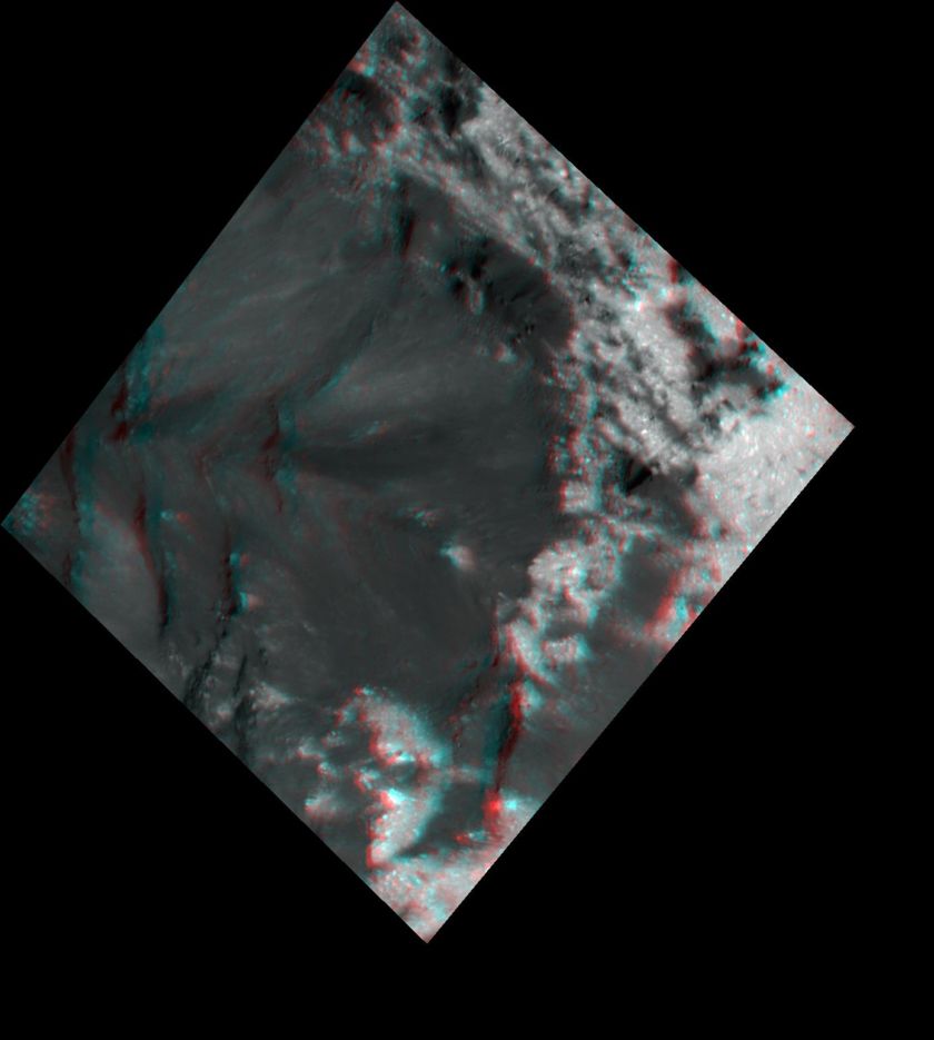 3D view of terrain on Ceres
