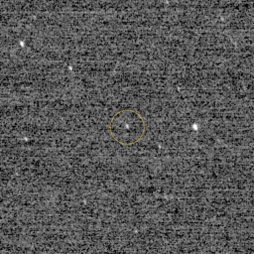 Survol de l'astéroide 2014 MU69 MU69_first_1x1_detection_20181224_f840