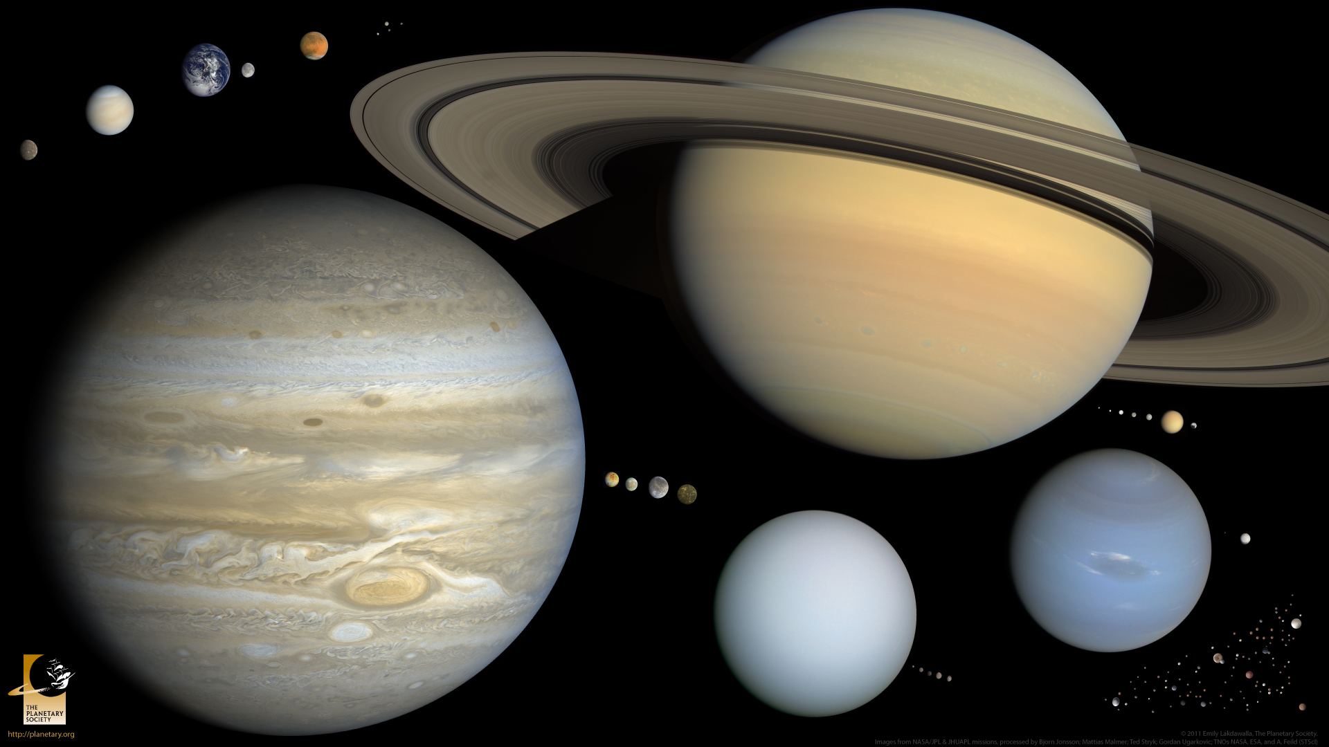 A journey through our solar system : r/space
