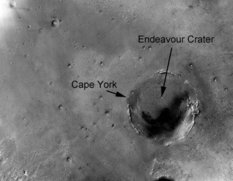Endeavour Crater - Cape York aerial view