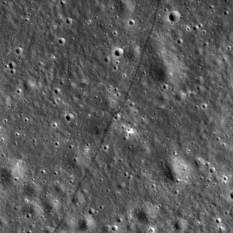 Lunokhod 2 tracks on the Moon
