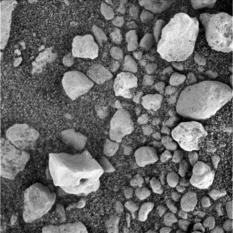 Soil, pebbles, and cobbles
