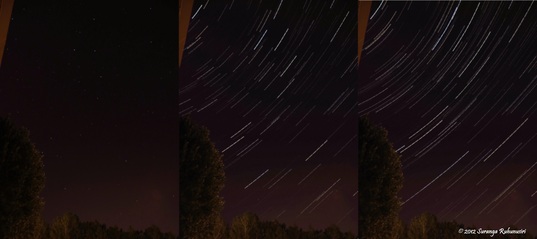 Star Trails - paintings on the canvas of night sky