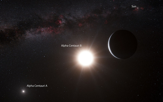 First planet discovered orbiting Alpha Centauri B (artist's concept)