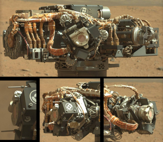 Curiosity's Turret: several views of MAHLI