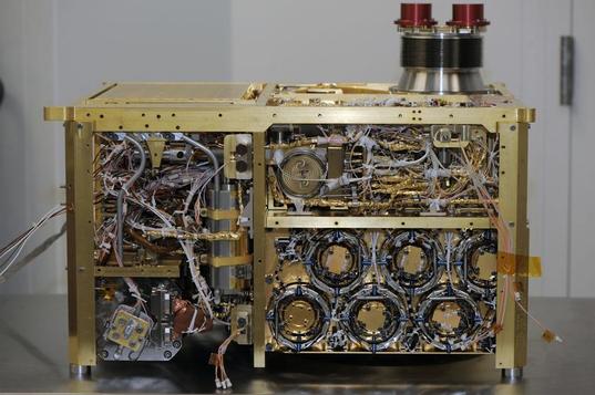 Curiosity's SAM instrument, from the side (side panel removed)