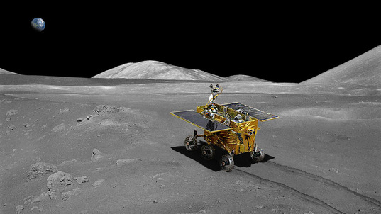 Artist's concept of Chang'e 3 rover on the Moon