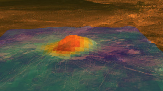 Venus’ Idunn Mons volcanic peak