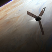 Juno during orbital insertion burn