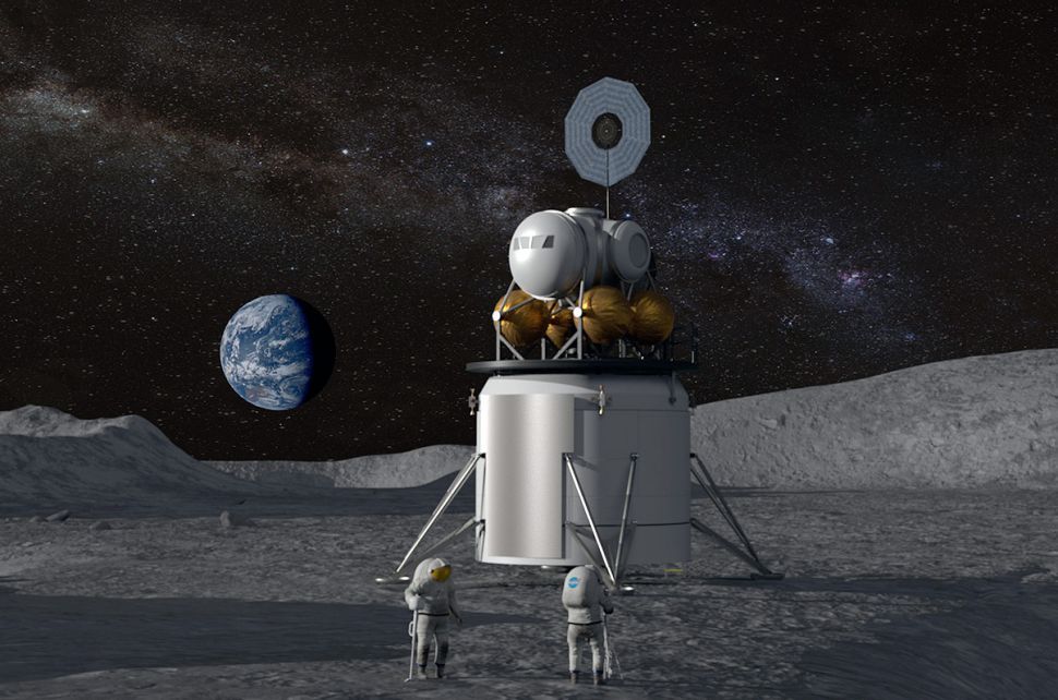 Artist’s concept of a moon landing as part of NASA's Project Artemis