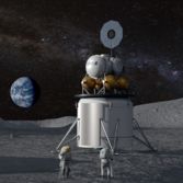 Artist’s concept of a moon landing as part of NASA's Project Artemis