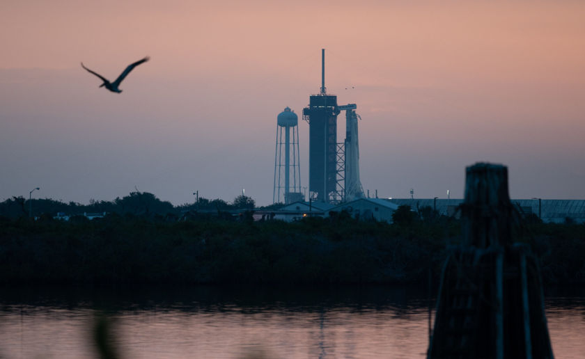 SpaceX Crew Dragon Demo 2 sunrise