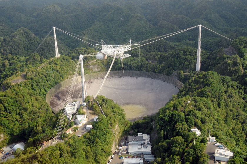 The 1000ft Arecibo radio telescope The Society