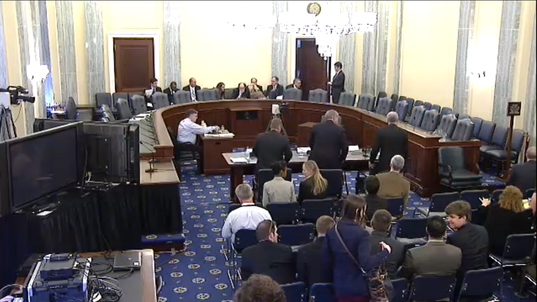 Empty Senate Hearing Chairs