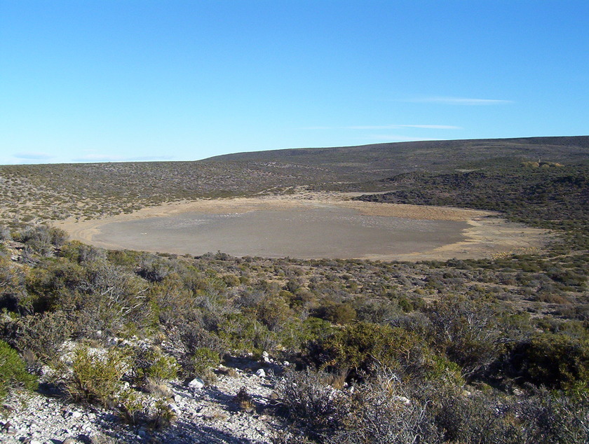 Impact crater in Bajada del Diablo