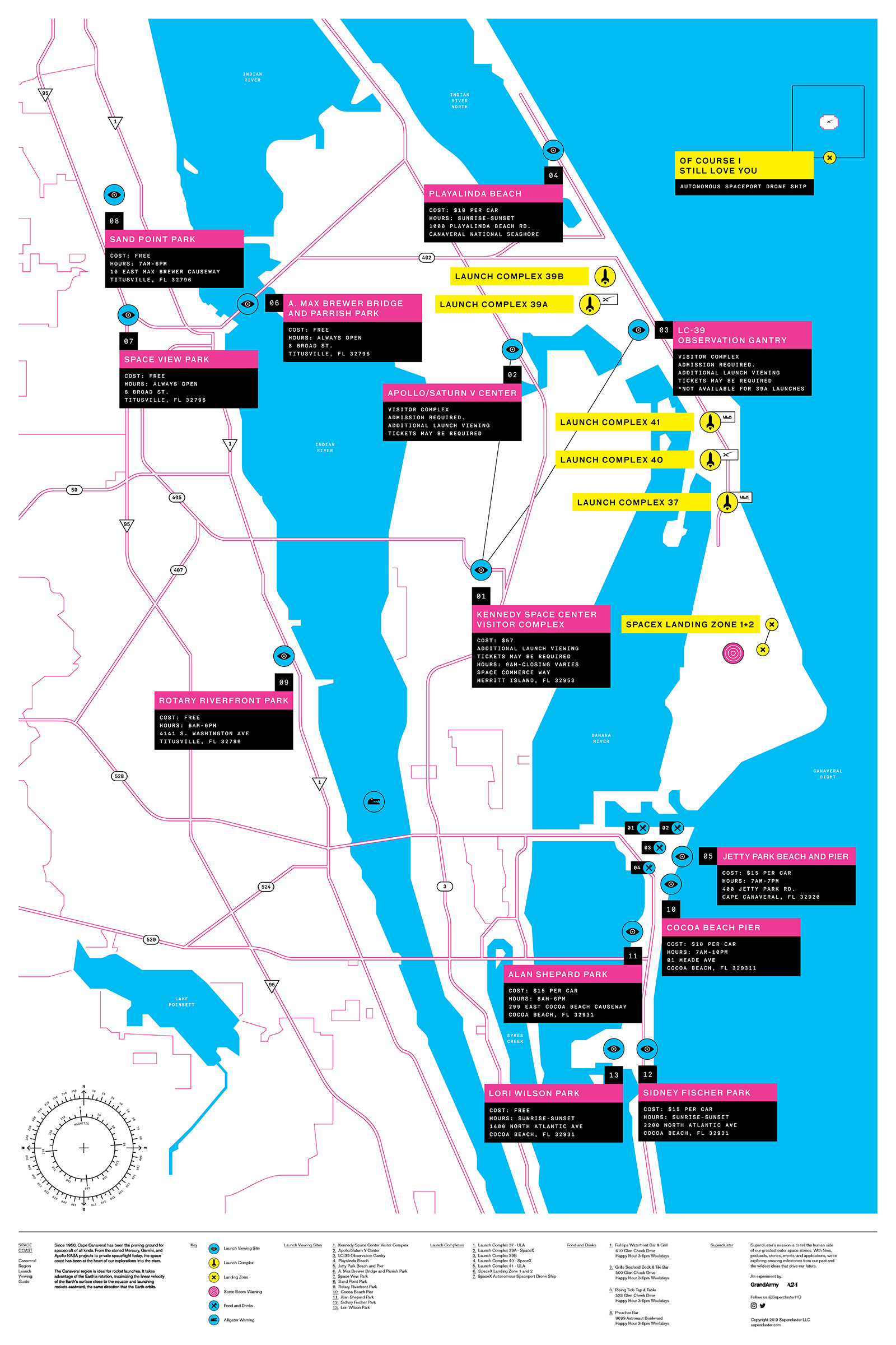 Kennedy Space Center launch viewing map | The Planetary Society