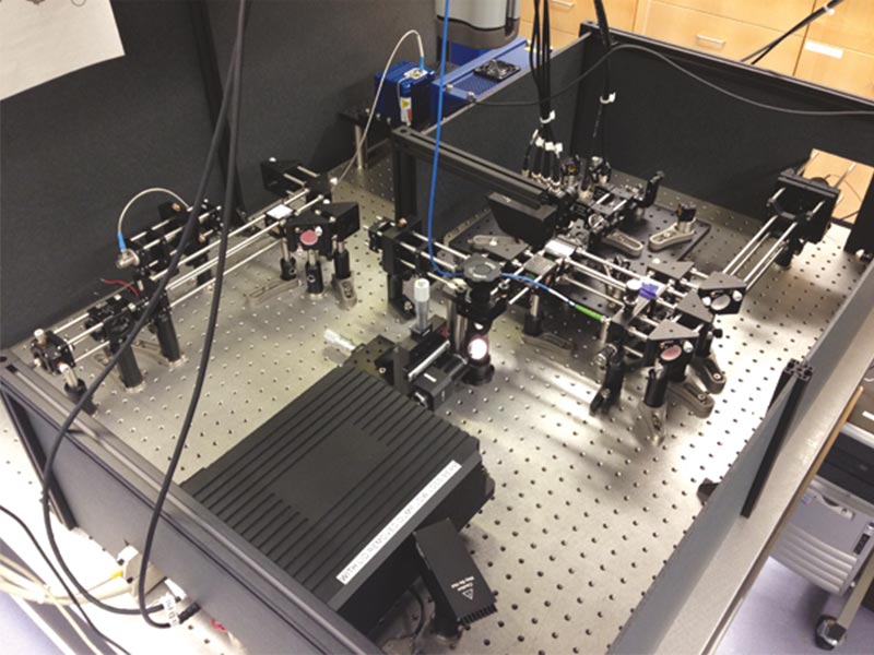 Exoplanet Laser on workbench