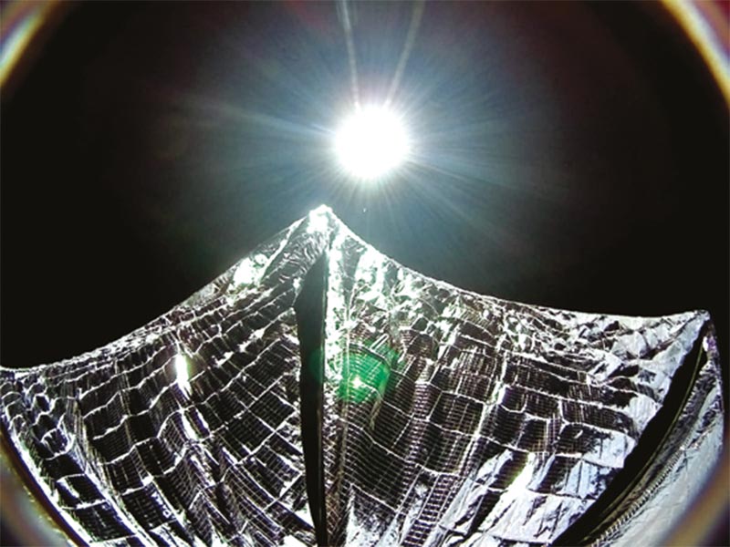 LightSail 1 with Sun