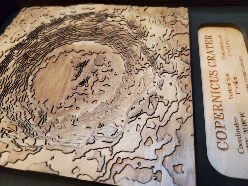 Copernicus crater in plywood