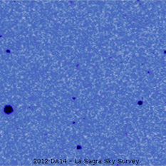 Discovery images of asteroid 2012 DA14