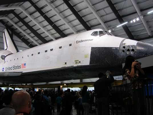 Endeavour on Opening Day at California Science Center