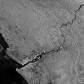 Synthetic aperture radar view of the Congo river