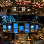 Endeavour flight deck, powered on for almost the last time 2