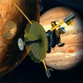 Galileo over Jupiter's moon Io