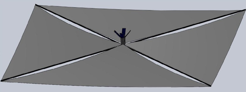 Diagram of LightSail-1 in Deployed Configuration