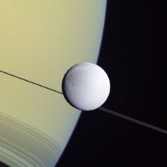 Dione and Saturn, May 2, 2012
