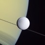 Dione and Saturn, May 2, 2012