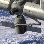 The Dragon Spacecraft, docked at the ISS