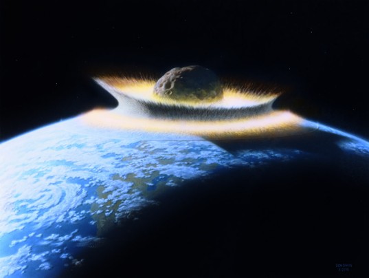 Impact on an Ancient earth, by Don Davis