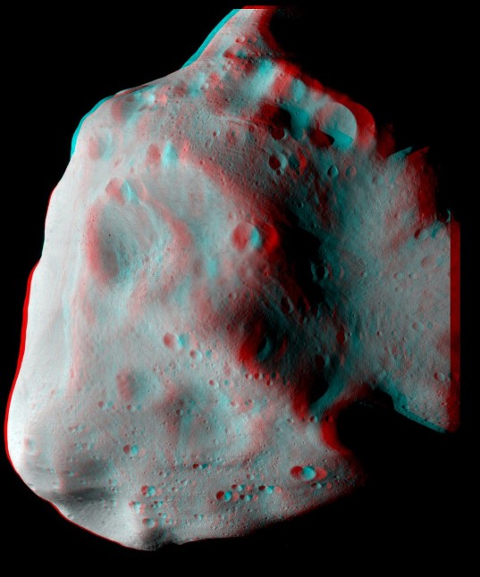 Lutetia in stereo (3D anaglyph)