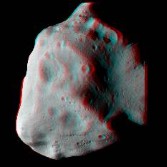 Lutetia in stereo (3D anaglyph)