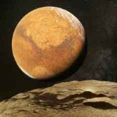 Mars as seen from Deimos (painting by Don Davis)
